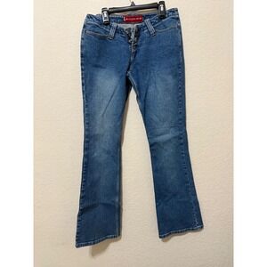 Levis 520 Superlow Stretch‎ Blue Denim Bootcut Jeans Womens Junior Size 7